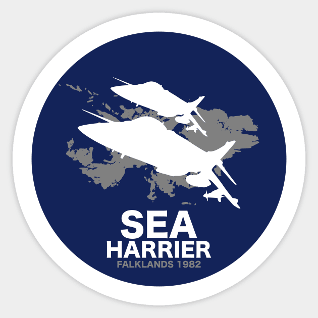 Sea Harrier Falklands 1982 Sticker by Tailgunnerstudios